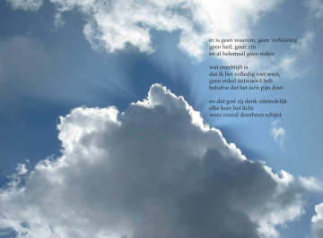 Poëzie ansichtkaart (5x) 'er is geen waarom'